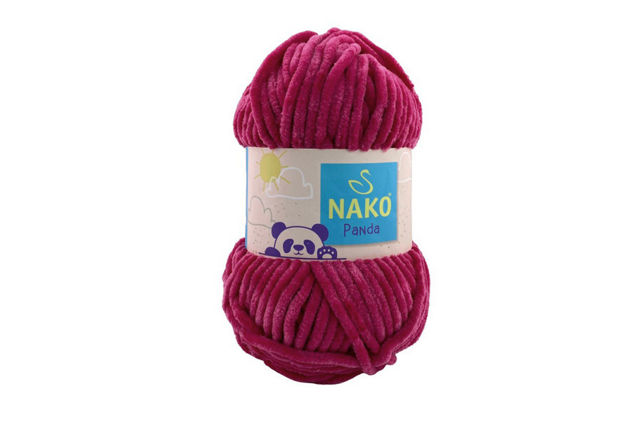 Пряжа Nako panda 100гр/120м, фуксія, 3125