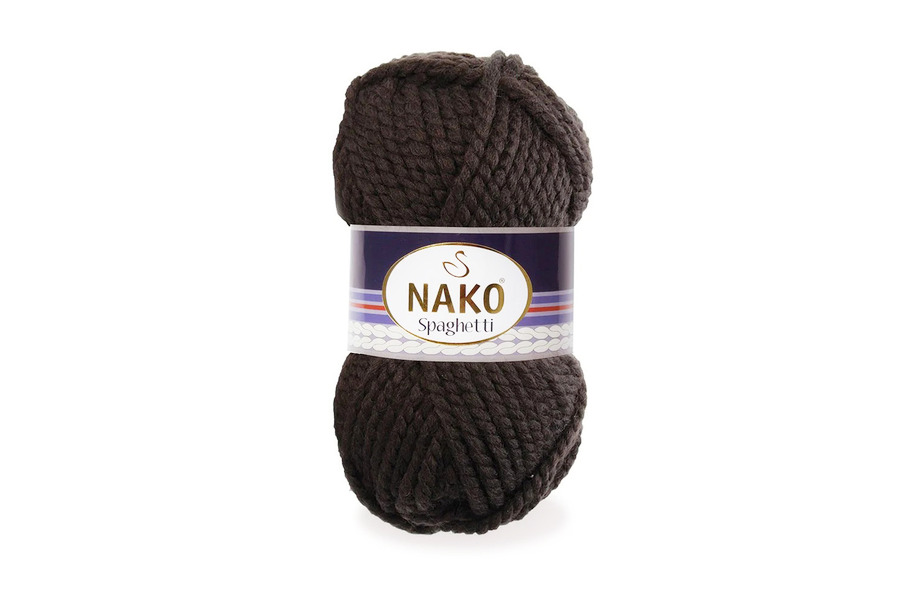 Пряжа Spaghetti 100гр/60м NAKO, коричневий, 4987