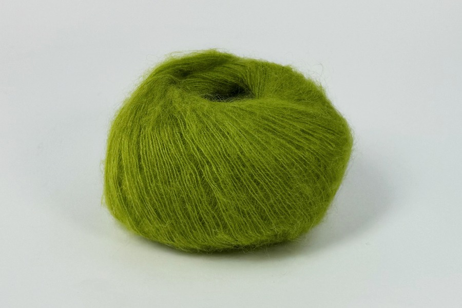 Пряжа Mohair 25гр/200м, зелений, 23