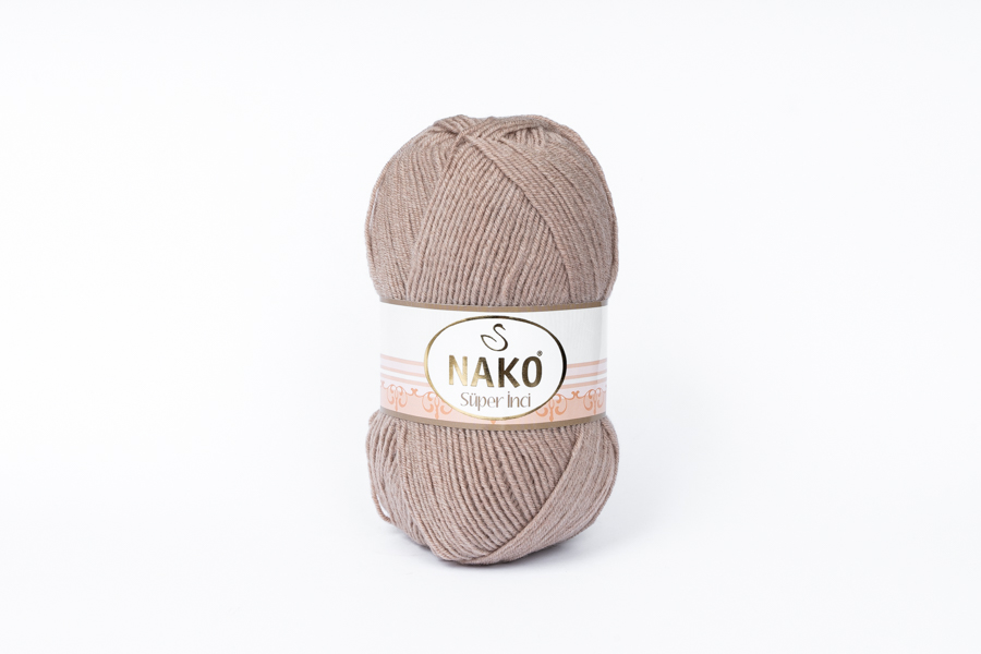 Пряжа Super inci 100гр/260м NAKO, бежевий, 23339