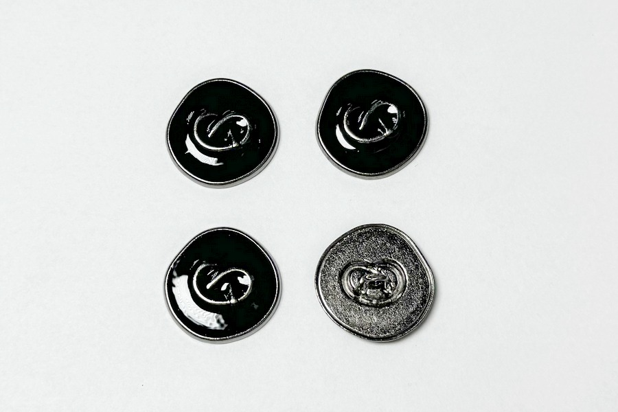 Гудзик металевий 28 мм Mertbutton, нікель чорний, UTS-66-44-b.nik