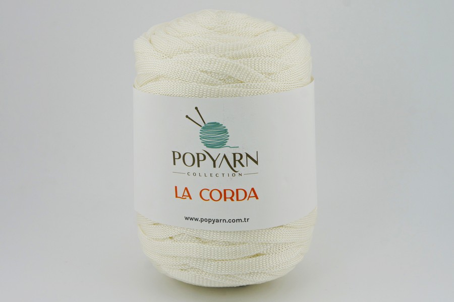 Пряжа La Corda 250гр/100м POPYARN, молочний, 1300
