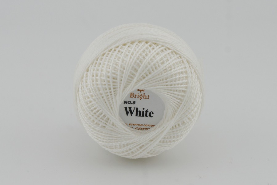 Нитки Ірис 10гр/80м Bright, білий, white