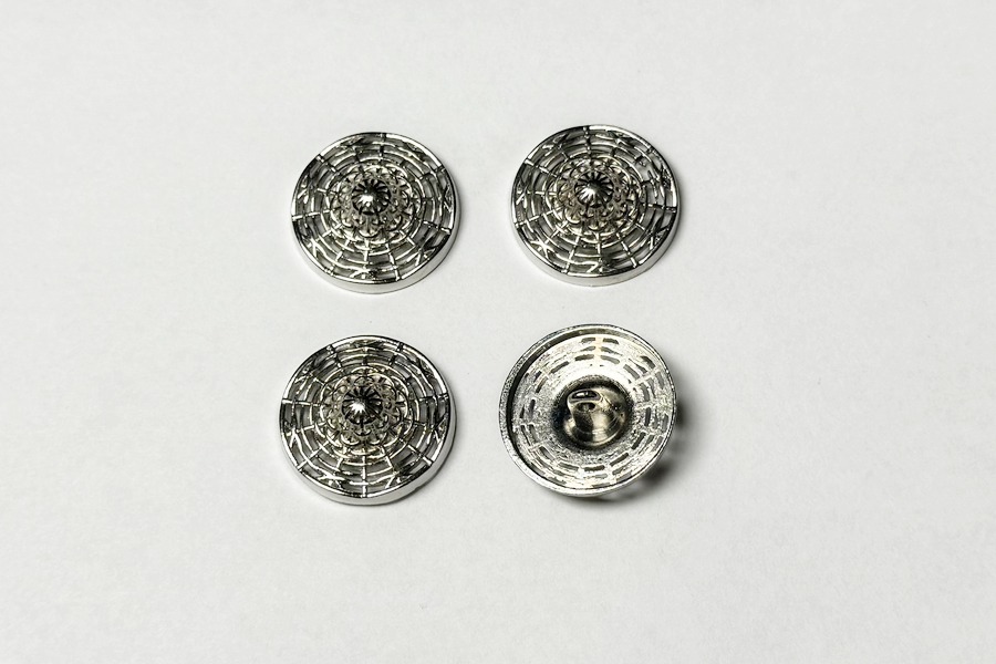 Гудзик металевий 23 мм Mertbutton, нікель, UTS-18-36-nik