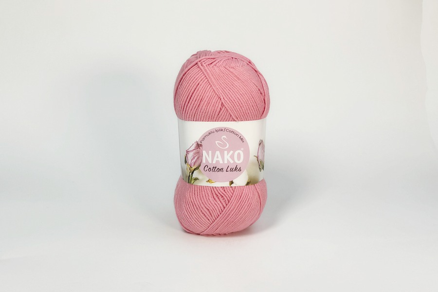Пряжа Cotton Lux 100гр/330м NAKO, рожевий, 97551
