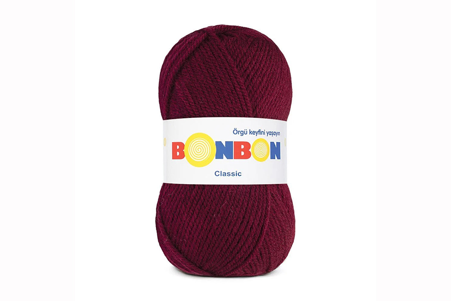 Пряжа Bonbon classic 100гр/200м NAKO, вишневий, 98220