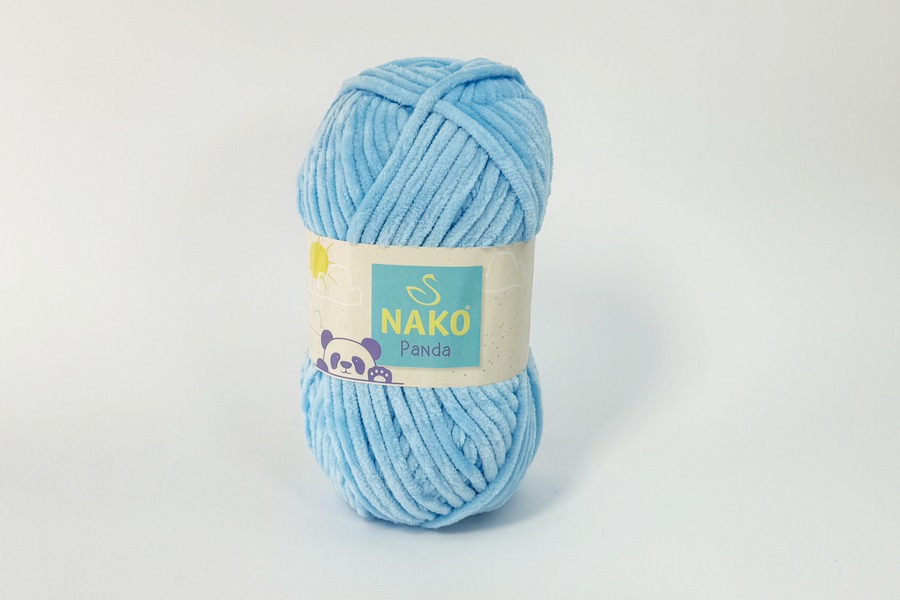 Пряжа Nako panda 100гр/120м, блакитний, 3123