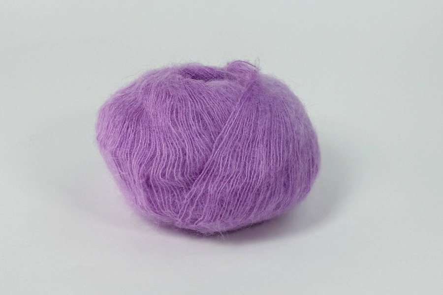 Пряжа Mohair 25гр/200м, бузковий, 30