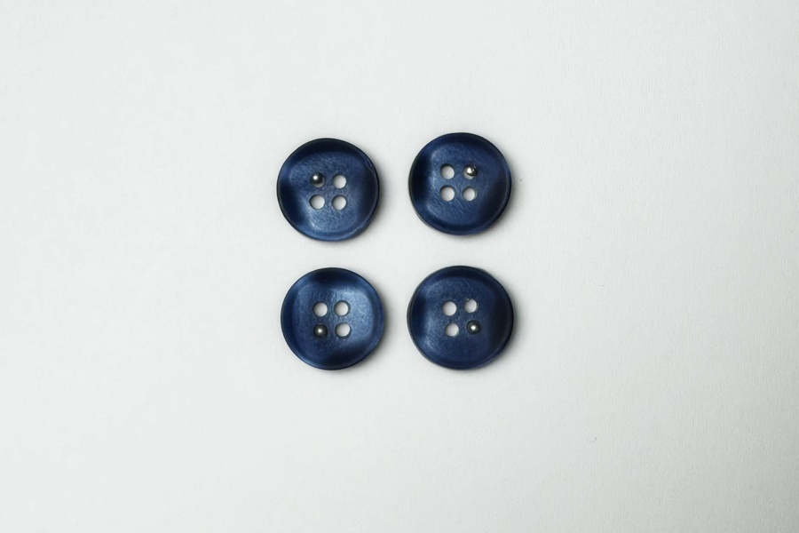 Гудзик 15 мм Mertbutton, синій, 3007-24-0817