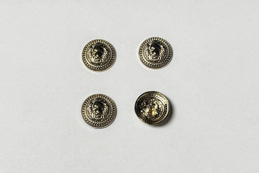 Гудзик металевий 18 мм Mertbutton, золото, UTS-48-28-gold
