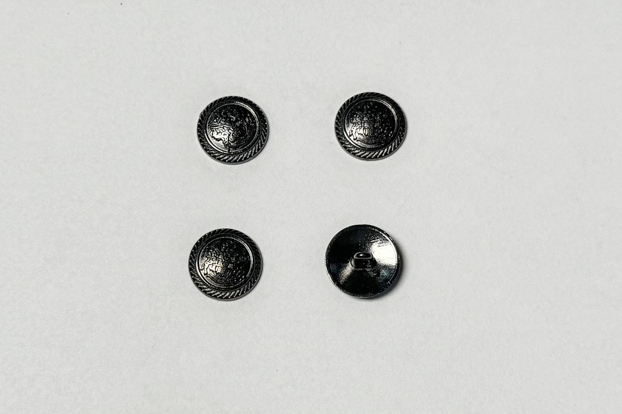 Гудзик металевий 15 мм Mertbutton, нікель чорний, UTS-54-24-b.nik