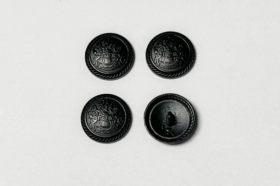 Гудзик металевий 23 мм Mertbutton, чорний, UTS-54-36-black