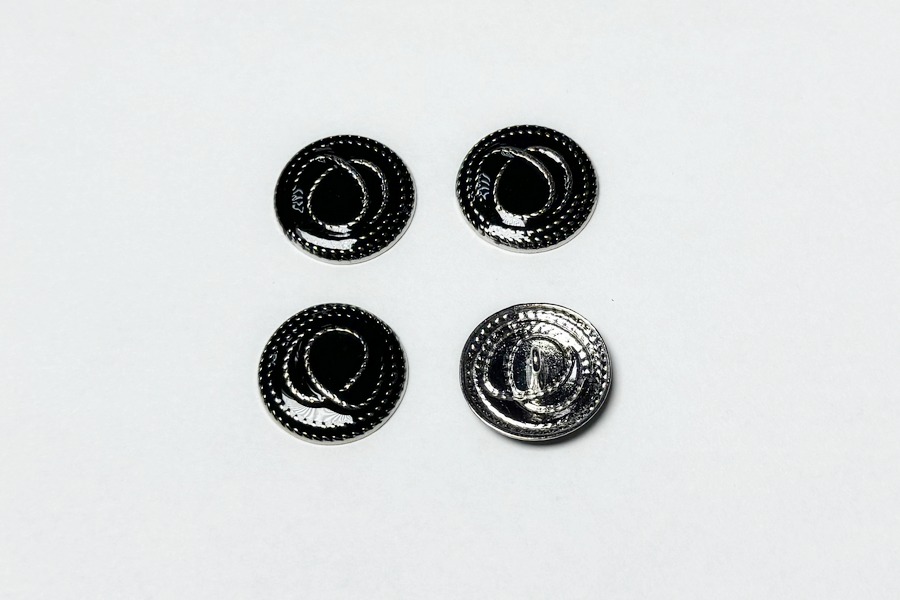 Гудзик металевий 23 мм Mertbutton, нікель, UTS-77-36-nik