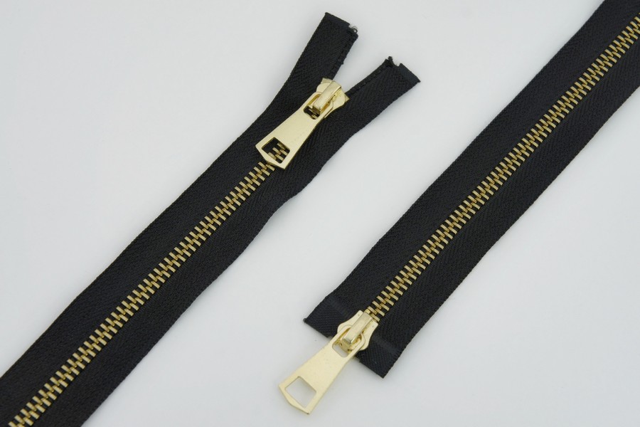 Блискавка T5, 2 замки, gold. 80 см MH, чорний