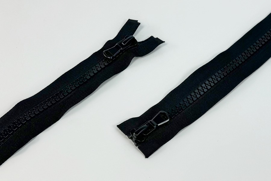 Блискавка трактор T10, 2 замки, 110 см MH, чорний