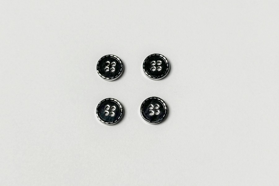 Гудзик 11.5 мм Mertbutton, срібло, HD-605-18-0000/silver