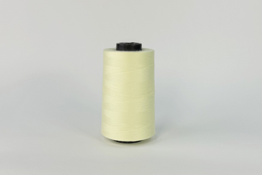 Нитки армовані ПЕ №45/2 3000 м Barva, жовтий блідий, 3027
