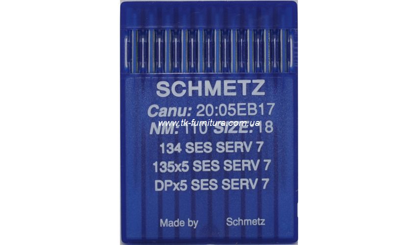 Голки №110 SCHMETZ універсальні, сферичне тонке вістря, DPx5 SES