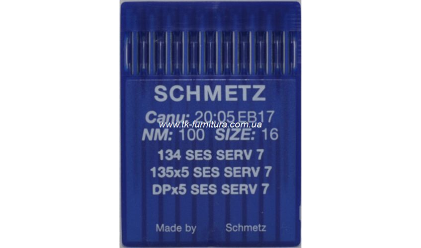 Голки №100 SCHMETZ універсальні, сферичне тонке вістря, DPx5 SES