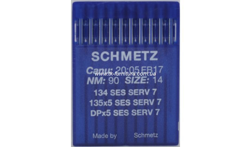Голки №90 SCHMETZ універсальні, сферичне тонке вістря, DPx5 SES