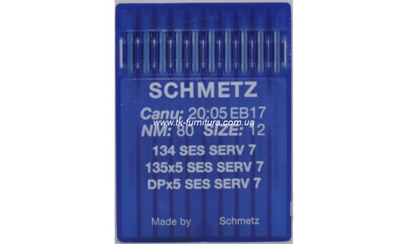 Голки №80 SCHMETZ універсальні, сферичне тонке вістря, DPx5 SES