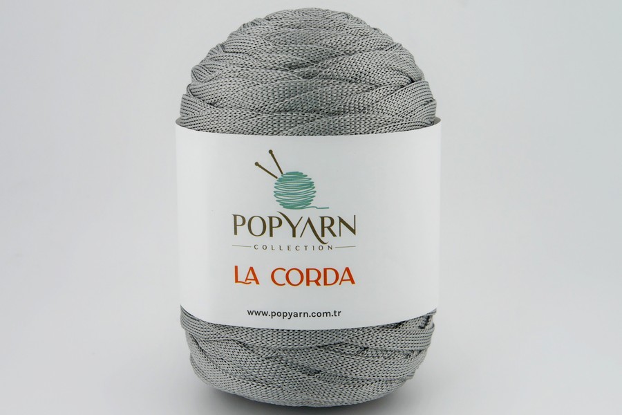 Пряжа La Corda 250гр/100м POPYARN, сірий, 1130