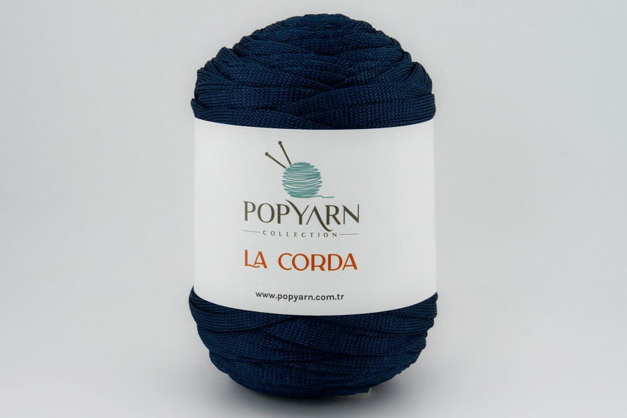 Пряжа La Corda 250гр/100м POPYARN, синій, 1148