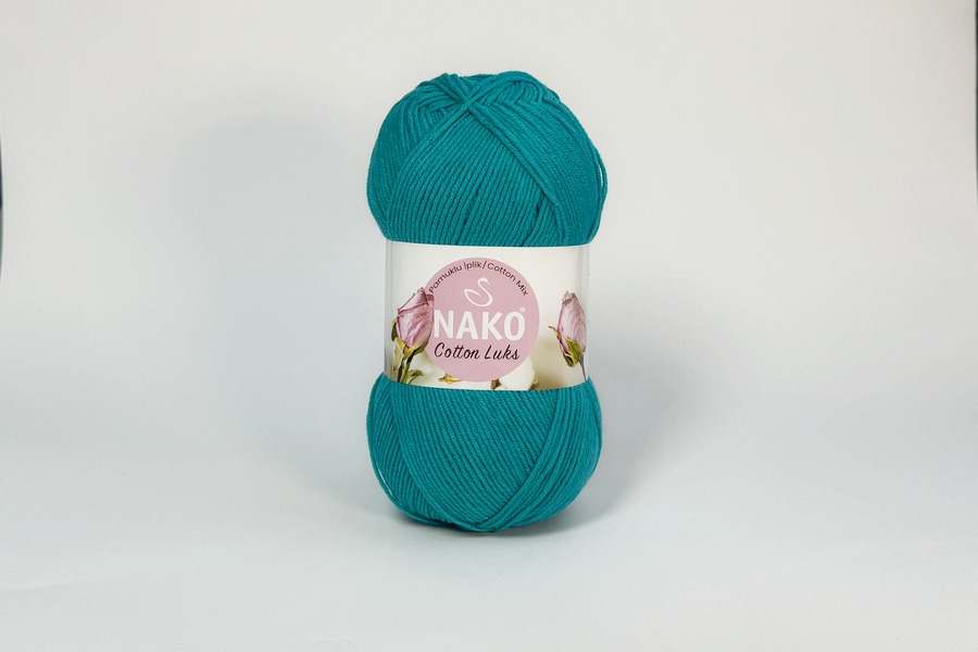 Пряжа Cotton Lux 100гр/330м NAKO, бірюзовий, 97581
