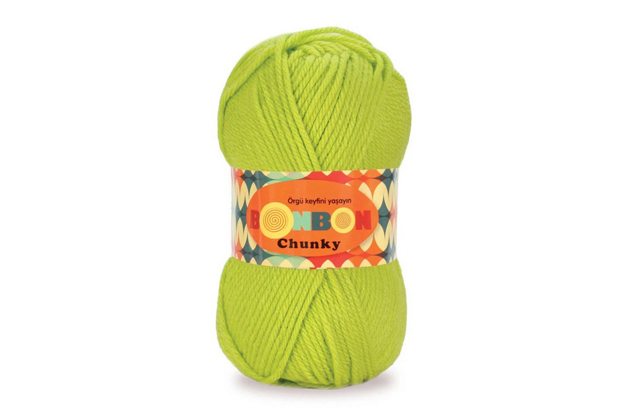 Пряжа Bonbon chunky 100гр/135м NAKO, салатовий, 98228