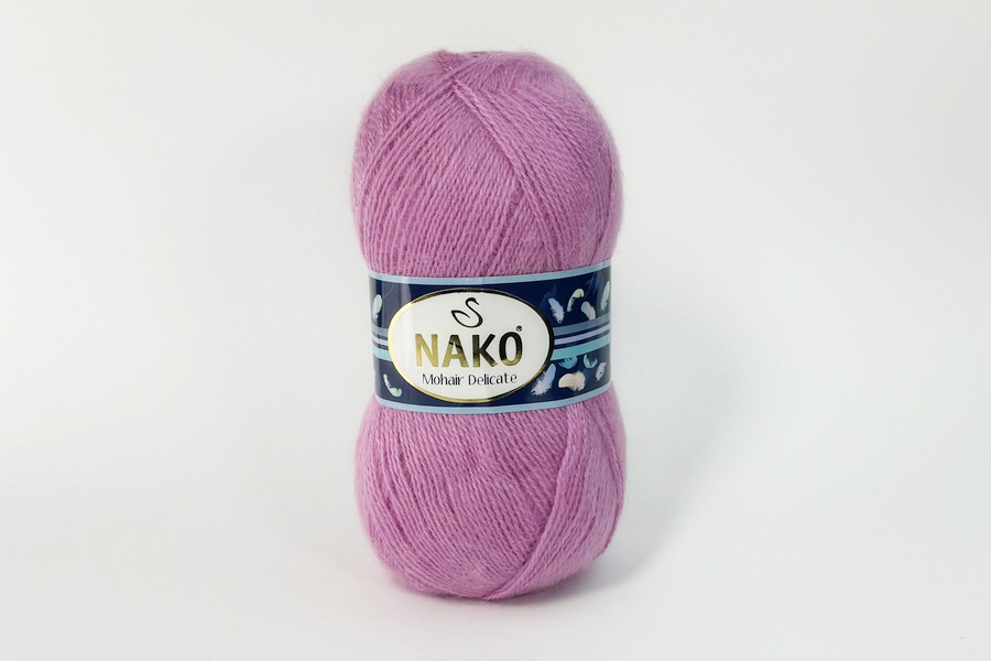 Пряжа Mohair Delikate 100гр/500м NAKO, рожевий, 1249