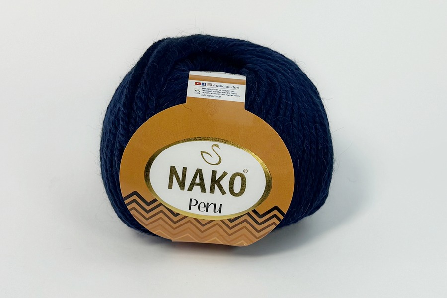Пряжа Peru 100гр/130м NAKO, синій, 6194