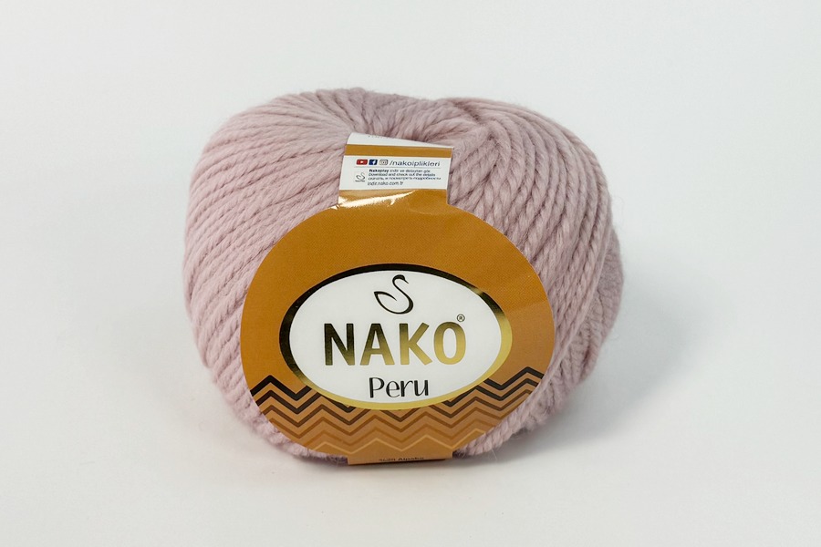 Пряжа Peru 100гр/130м NAKO, пудровий, 10639