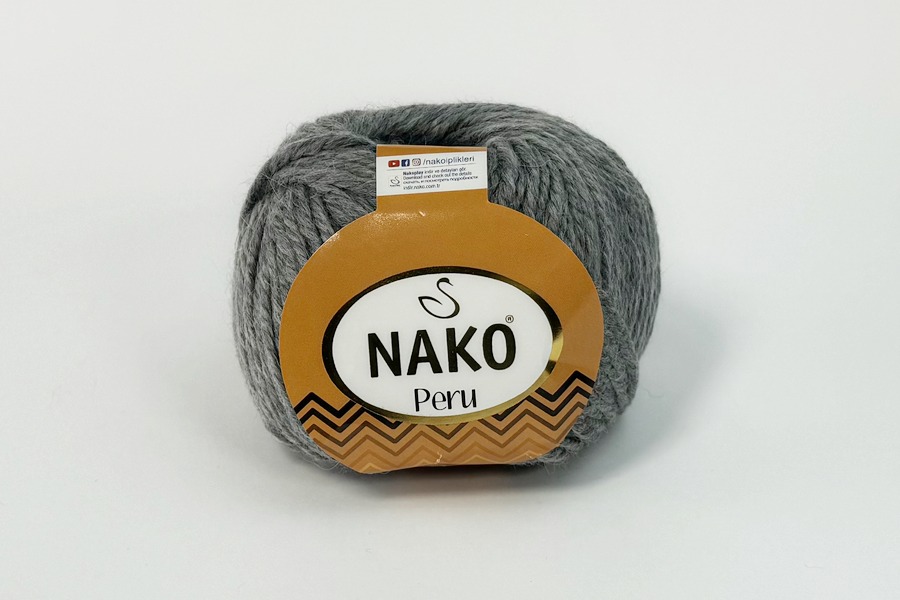 Пряжа Peru 100гр/130м NAKO, сірий, 194