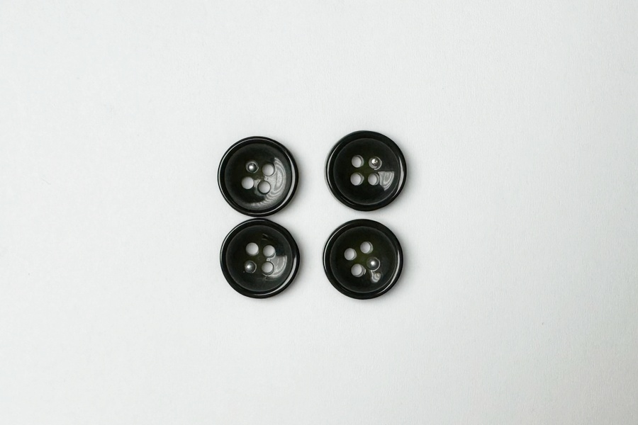 Гудзик 15 мм Mertbutton, болотний темний, 3107-24-1312