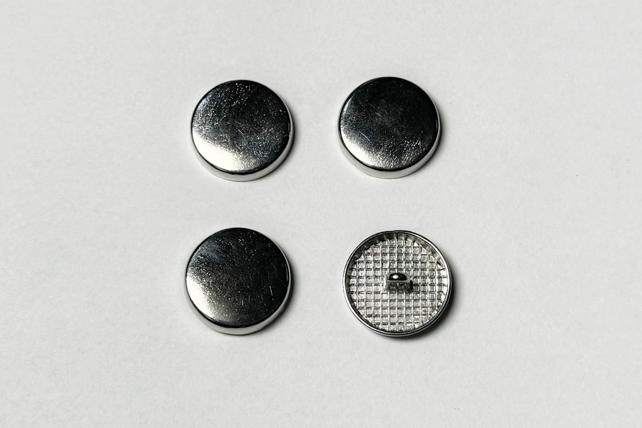 Гудзик металевий 20 мм Mertbutton, нікель, CN-26-32-nik