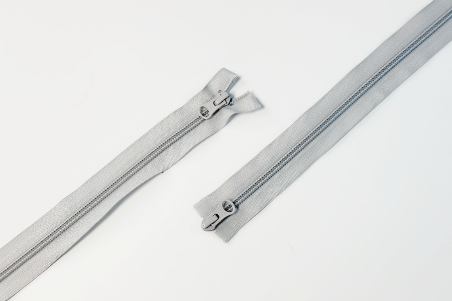 Блискавка YKK, T5, 2 замки, 75 см, сірий світлий