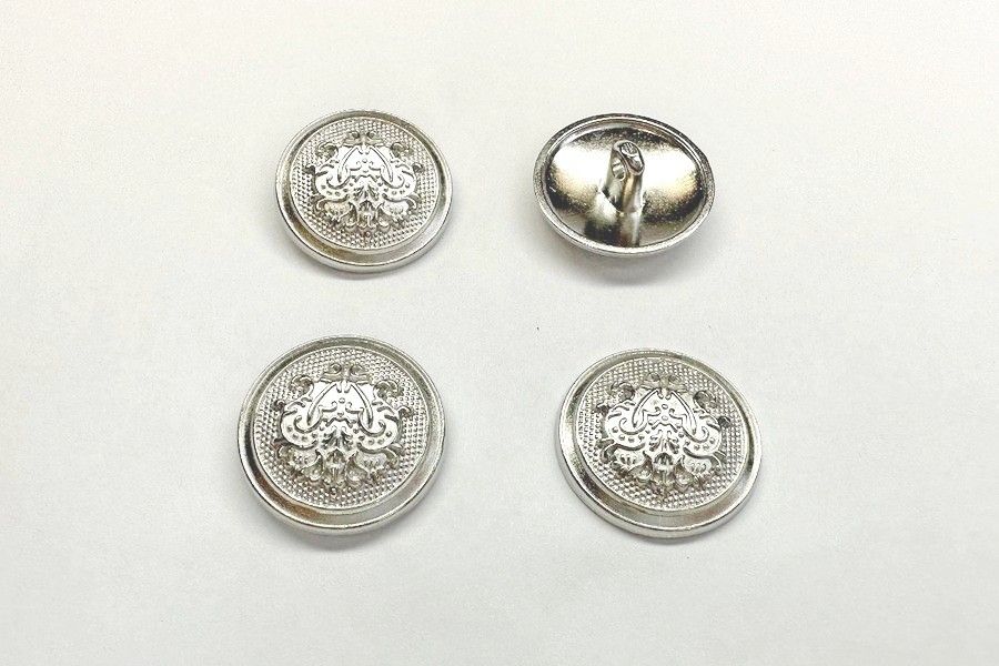 Гудзик металевий 15 мм Mertbutton, нікель, SMB-7165-24-nik