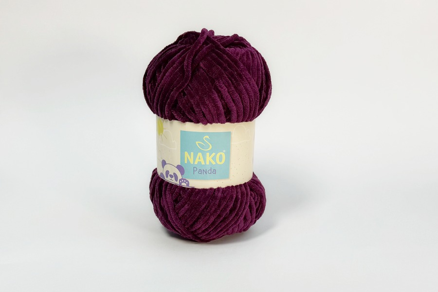 Пряжа Nako panda 100гр/120м, фуксія, 3098