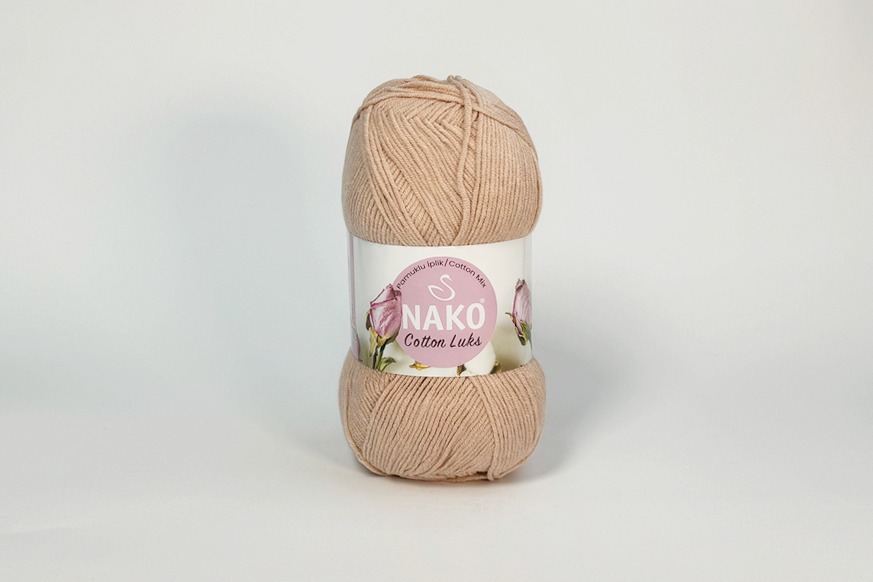 Пряжа Cotton Lux 100гр/330м NAKO, пудровий, 97545