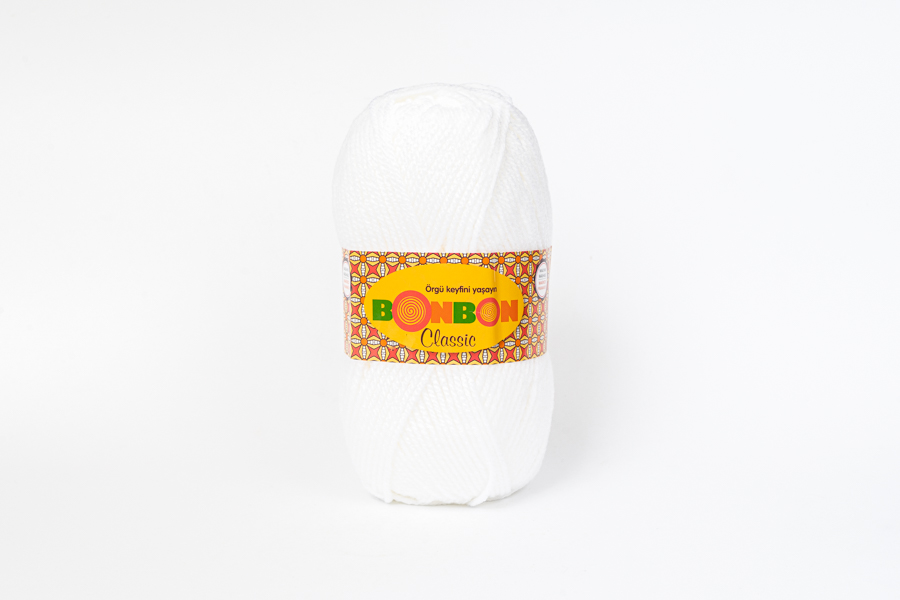 Пряжа Bonbon classic 100гр/200м NAKO, білий, 98200