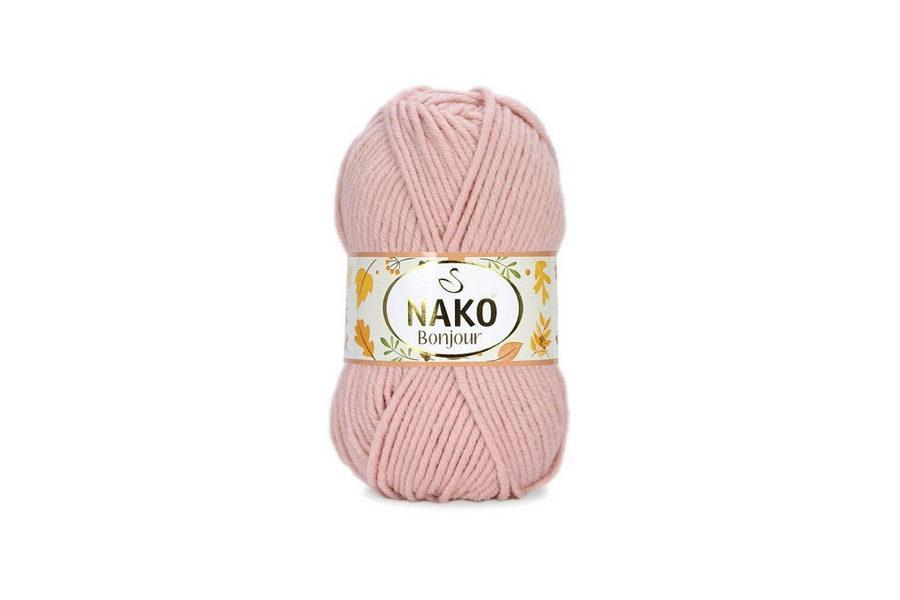 Пряжа Naco bonjour 100гр/110м NAKO, пудровий, 23843