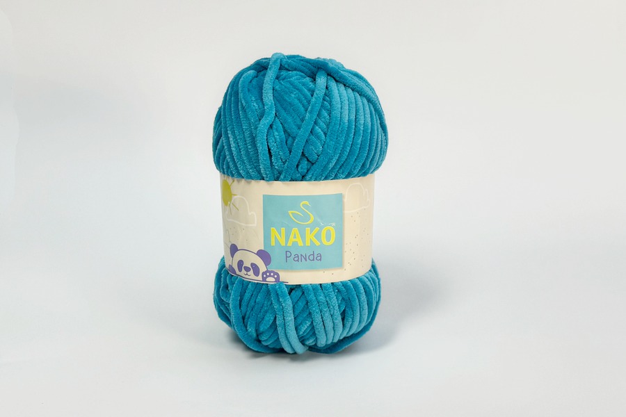 Пряжа Nako panda 100гр/120м, блакитний, 3124