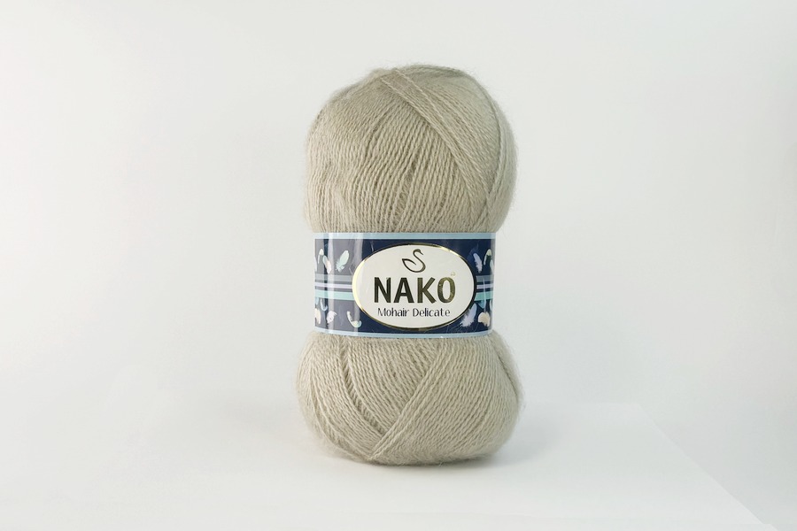 Пряжа Mohair Delikate 100гр/500м NAKO, бежевий, 1199