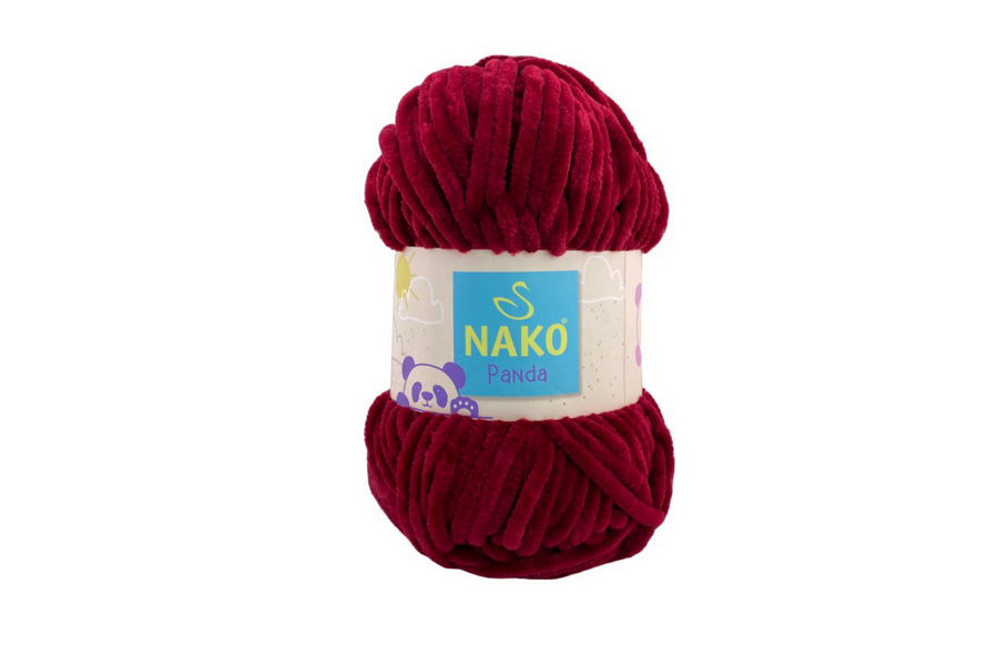 Пряжа Nako panda 100гр/120м, малиновий, 3089