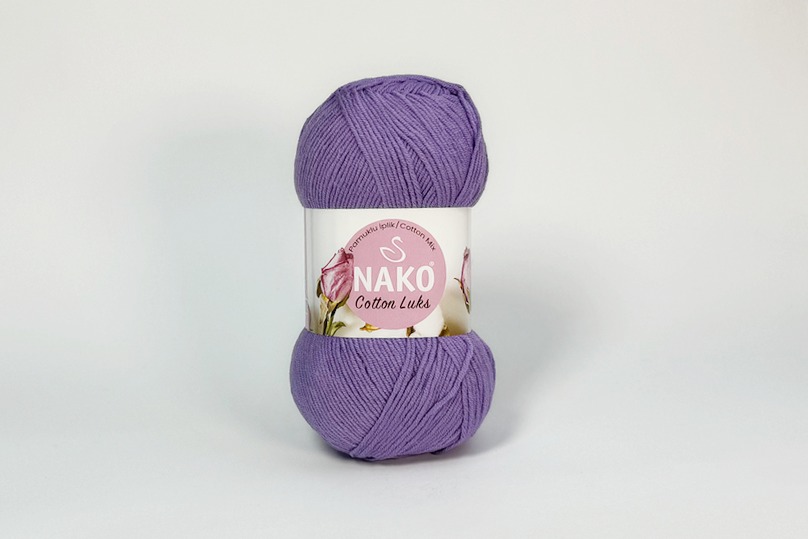 Пряжа Cotton Lux 100гр/330м NAKO, бузковий, 97558