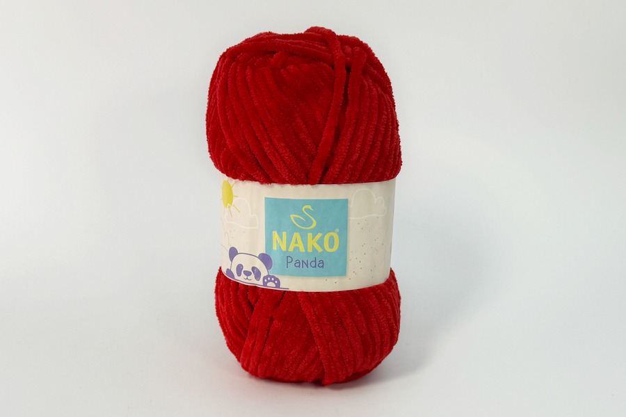 Пряжа Nako panda 100гр/120м, червоний, 3108