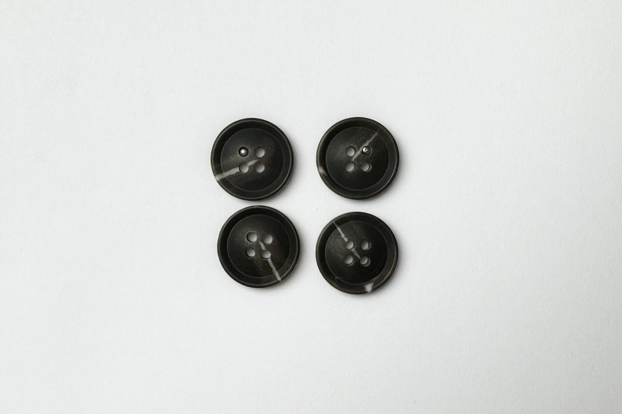 Гудзик 15 мм Mertbutton, коричневий темний, 3207-24-1043
