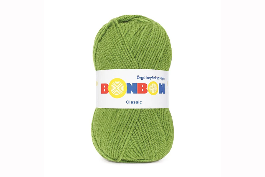 Пряжа Bonbon classic 100гр/200м NAKO, зелений, 98204