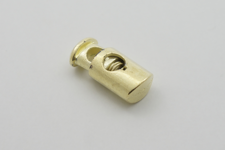Фіксатор для шнура металевий, 12 x 25 мм Mertbutton, золото, MTL 131-gold