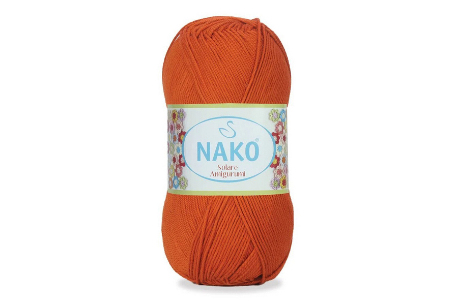 Пряжа Solare amigurumi 100гр/270м NAKO, оранжевий, 3411